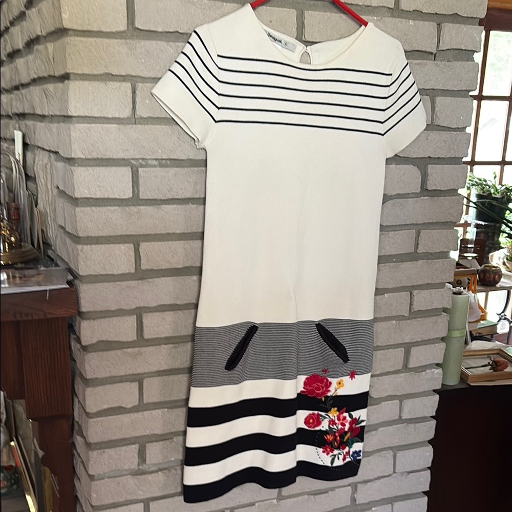 Desigual Floral and striped Dress